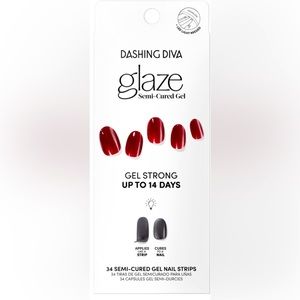 Dashing diva red semi-cured nails BRAND NEW - SEALED!